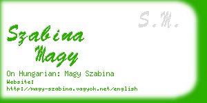 szabina magy business card